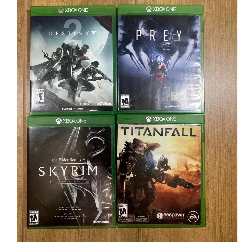 Xbox One Game Lot Skyrim Special Edition Prey Destiny 2 Titanfall Bundle